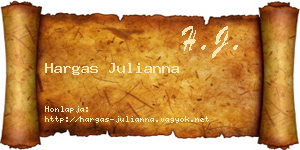 Hargas Julianna névjegykártya